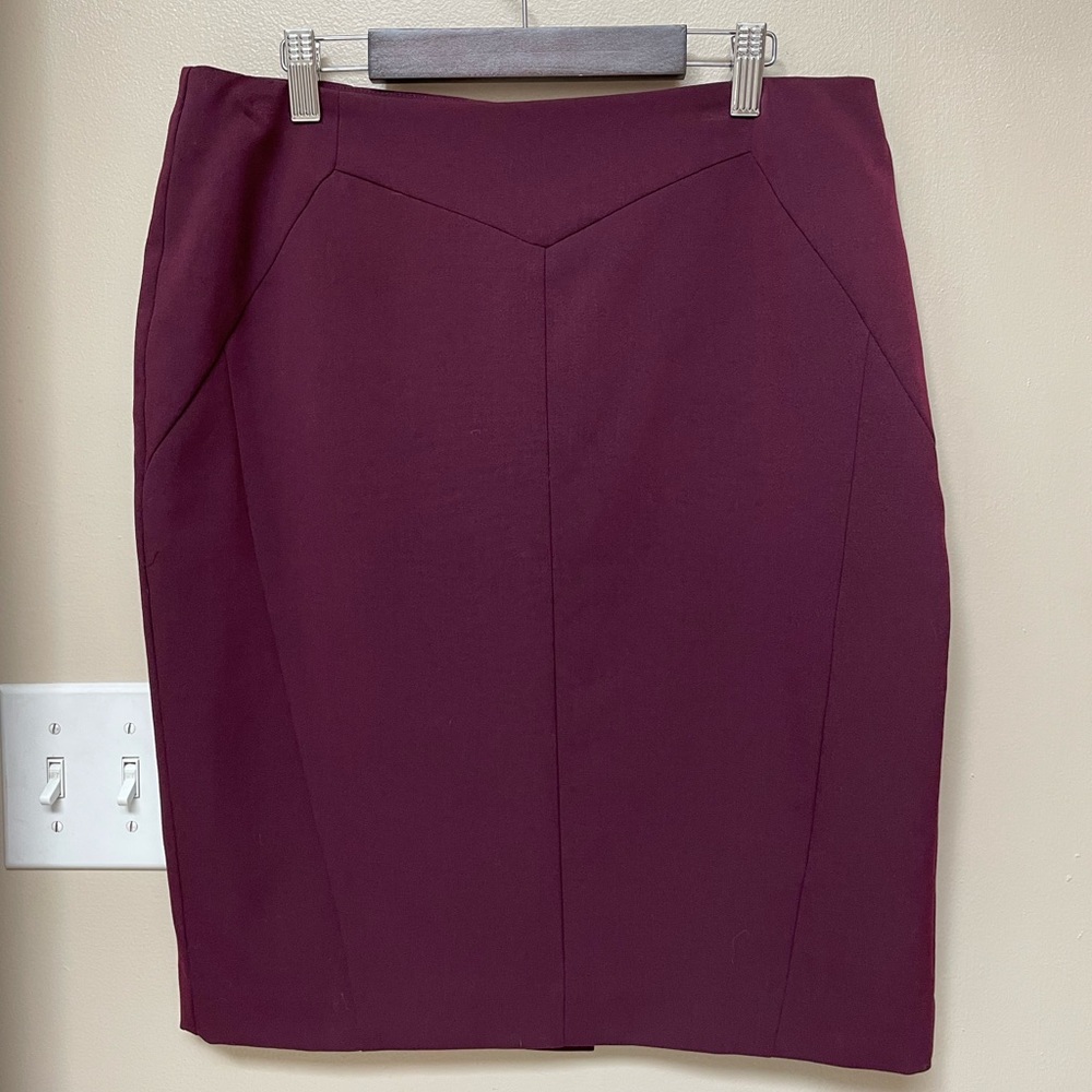 Plum Pencil Skirt